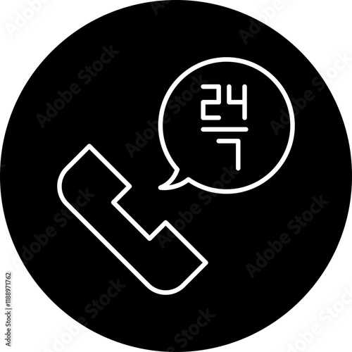 Hotline icon single vector illustration