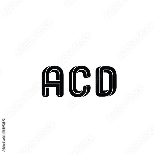 ACD text-based logo initials designed for versatile use across various businesses available in high-quality vector format
 photo