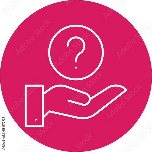 Question icon single vector illustration