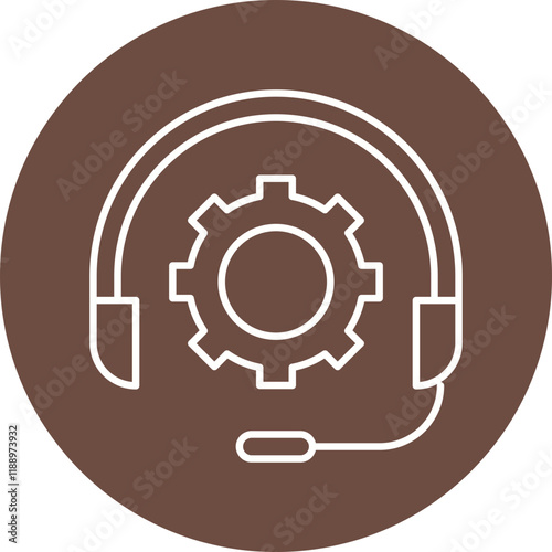 Technical Support icon single vector illustration