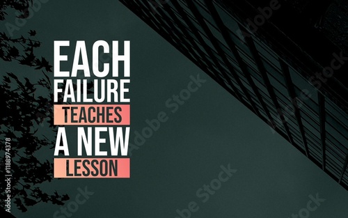 Motivational quotes about overcoming the fear of failure. Perfect for posters, merchandise, and digital art. Celebrate resilience, learning, and growth through embracing mistakes and setbacks. photo