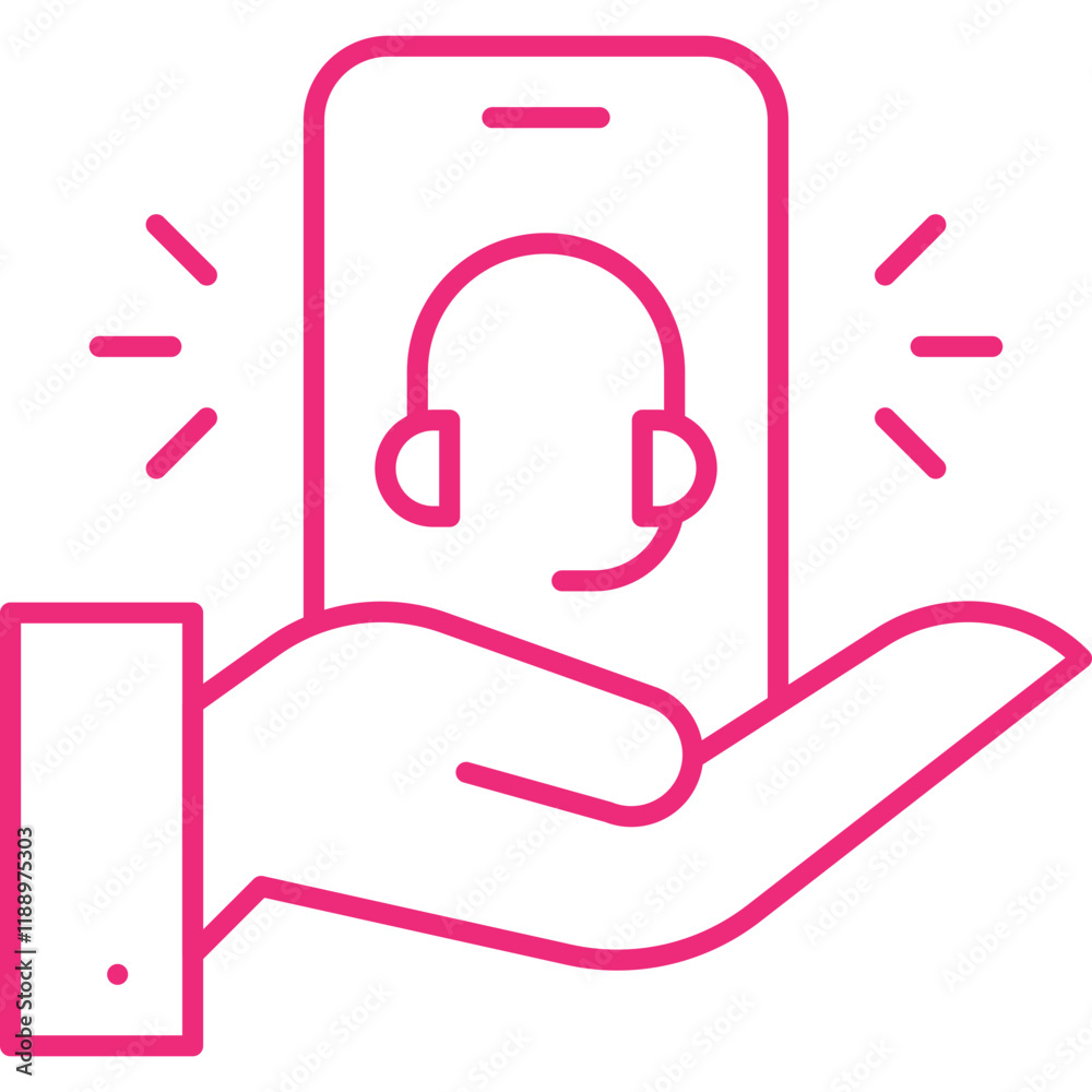 Smartphone Support icon single vector illustration