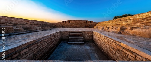 Ancient Great Bath at Mohenjo-daro, Indus Valley Civilization
