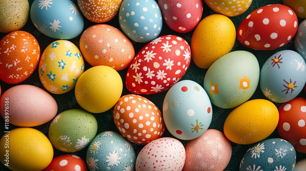 Obraz premium Vibrant Easter Eggs, A Celebration of Spring