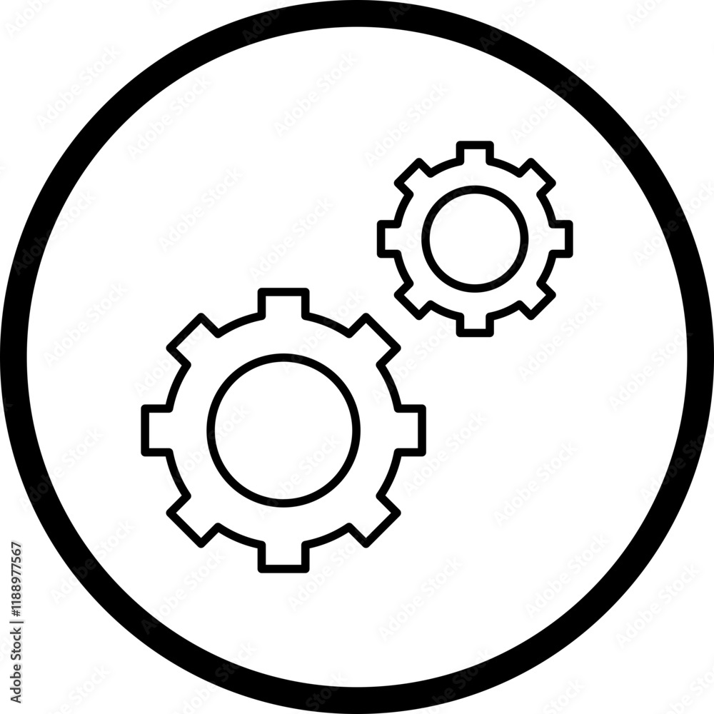 Obraz premium Setting icon single vector illustration