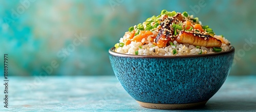 Delicious Unagi Donburi: Grilled Eel on Rice photo