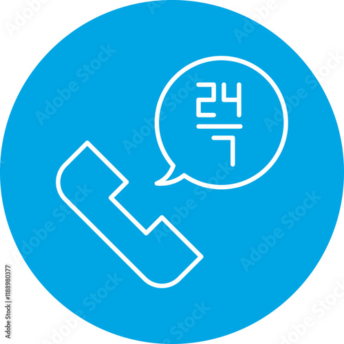 Hotline icon single vector illustration