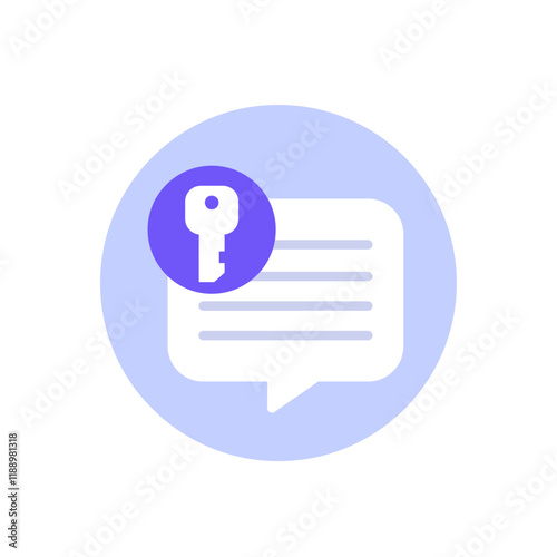 key message icon, flat design