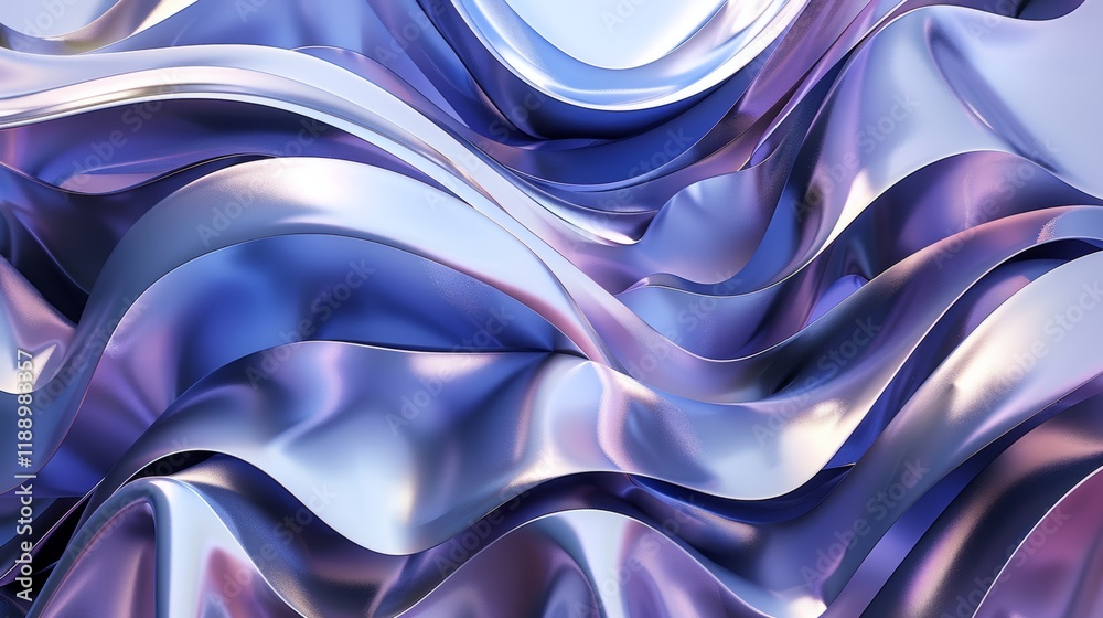 Naklejka premium Abstract Purple and Silver Fluid Wallpaper