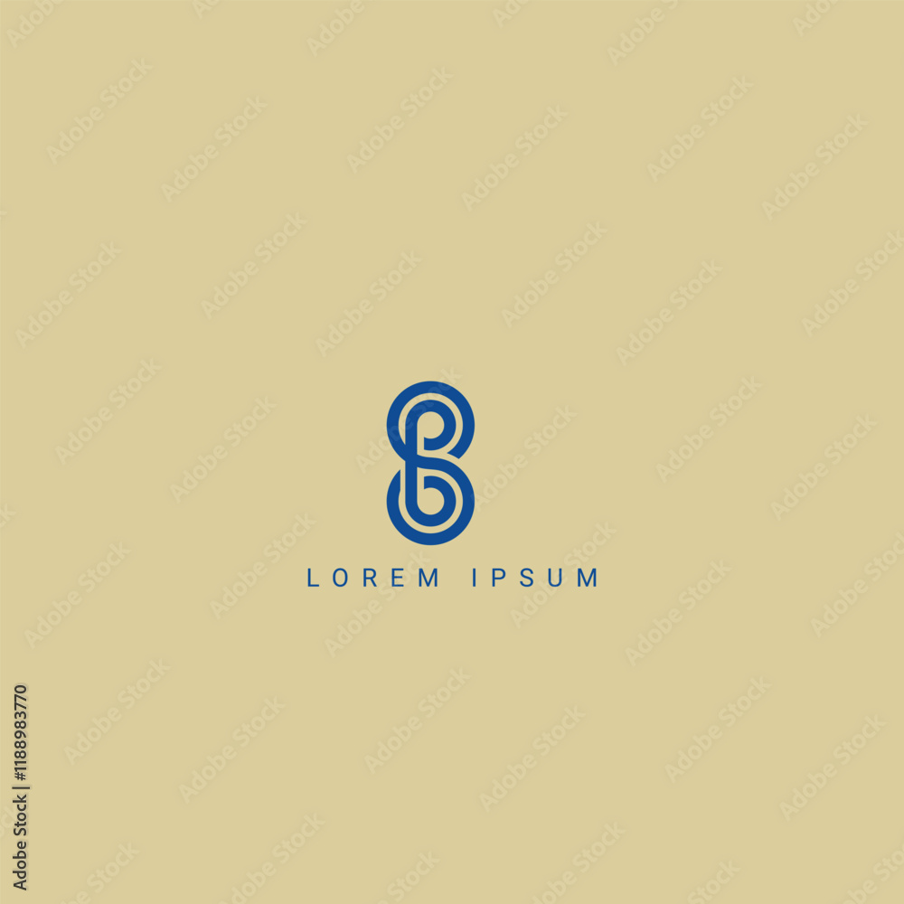 Obraz premium Alphabet BS SB Letter Modern Monogram Style Logo Design. Initial vector template BS SB