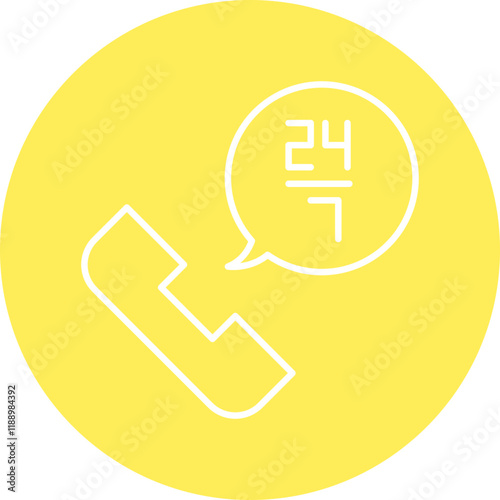 Hotline icon single vector illustration