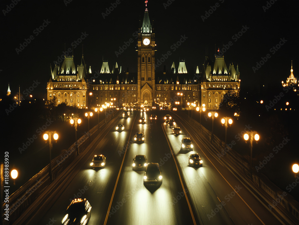 Fototapeta premium winter in the town