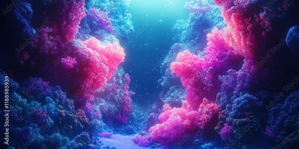 Fototapeta premium Vibrant Coral Reef Underwater Scene A Stunning View