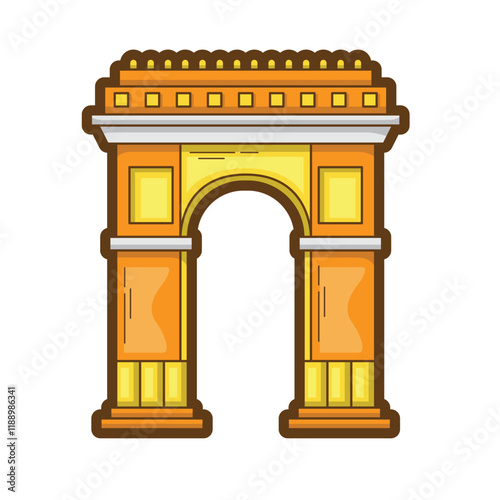 Iconic triumphal arch in Paris, France. Suitable for travel blogs, landmarks, history websites, and French culture publications