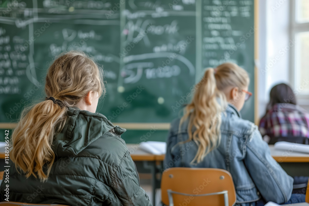 Classroom learning with young students focusing on lessons Classroom learning with young students focusing on lessons