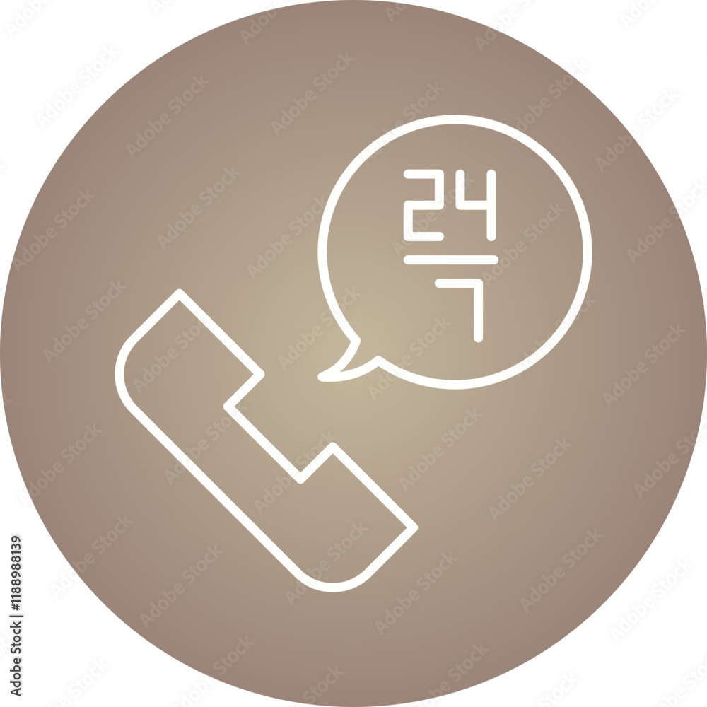 Hotline icon single vector illustration Hotline icon single vector illustration