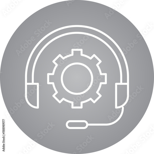 Technical Support icon single vector illustration