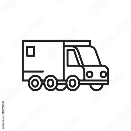 Wallpaper Mural Truck outline icon vector on white background Torontodigital.ca