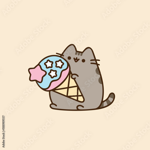 Cat with Ice cream