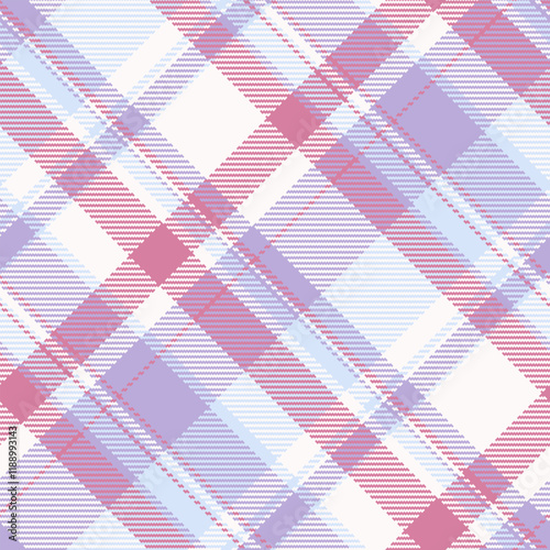 Strong texture textile background, simple fabric vector plaid. Vintage tartan pattern check seamless in light and snow colors.