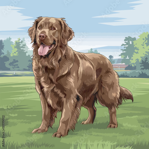 a-vector-illustration-of-a-brown-dog.eps