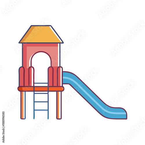 playground slide vector icon, playground slide vector illustration - simple illustration of playground slide, perfect for logos,and playground slide -themed designs.