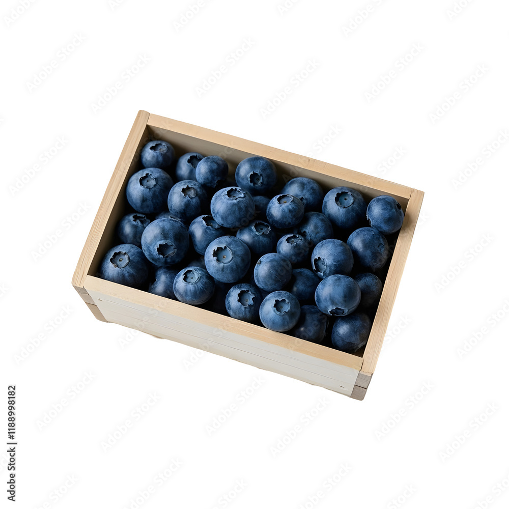 blueberry's in big wood box blueberry's in big wood box