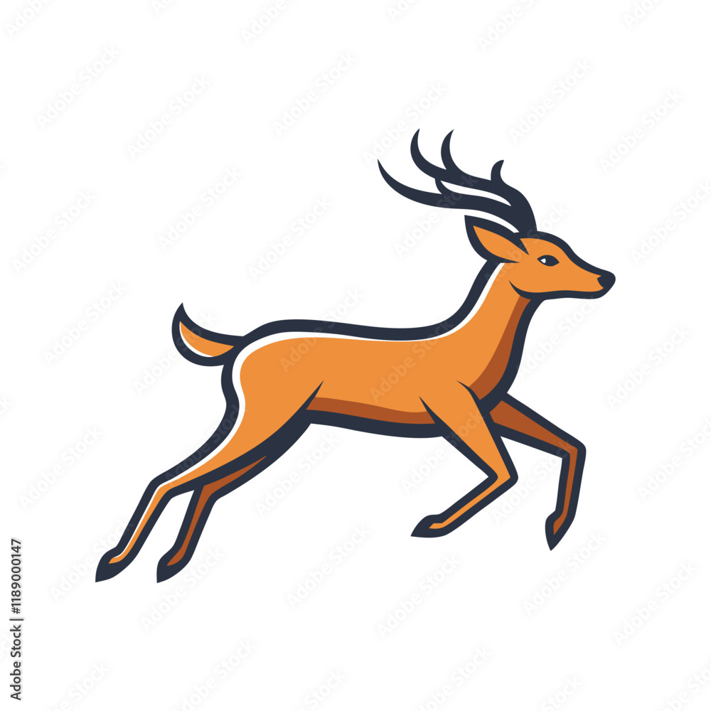 Dear vector illustration with white background Dear vector illustration with white background