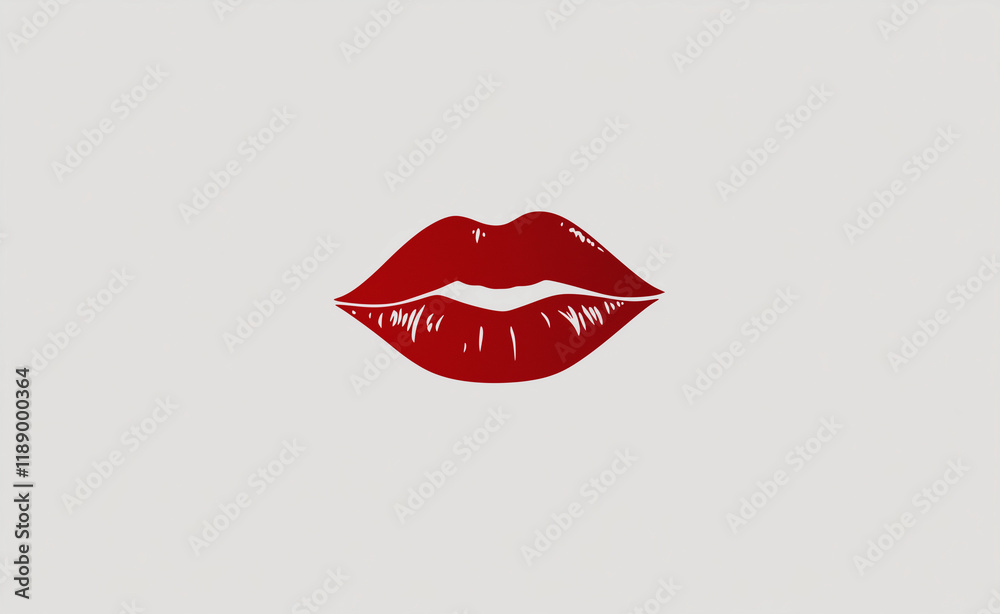 Isolated Red Lipstick Kiss Mark Vector on White Background, Clip Art for Valentine's Day Celebration. Isolated Red Lipstick Kiss Mark Vector on White Background, Clip Art for Valentine's Day Celebration.