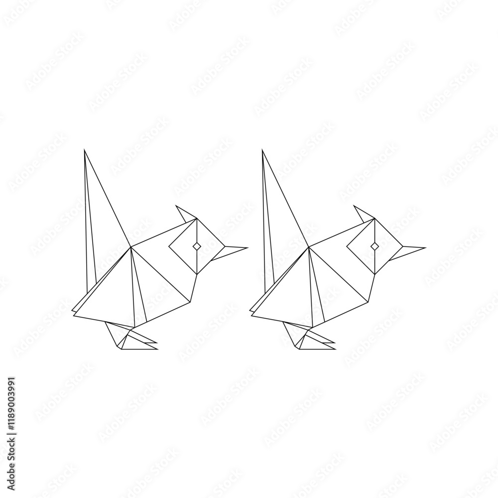 Pair of the Finches, Goldfinch Polygonal Lines, can use for Logo, Pictogram, Bird Figure, Website, Apps, or Graphic Design Element. Vector Illustration Pair of the Finches, Goldfinch Polygonal Lines, can use for Logo, Pictogram, Bird Figure, Website, Apps, or Graphic Design Element. Vector Illustration