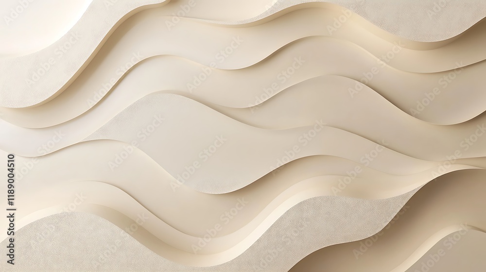 Obraz premium Abstract Beige Wave Pattern Background Design