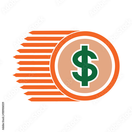 Fast Money Transfer Logo vector Design. photo