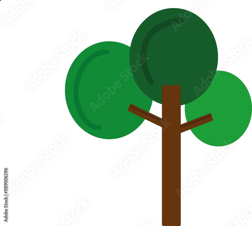 illustration of a tree in a circle