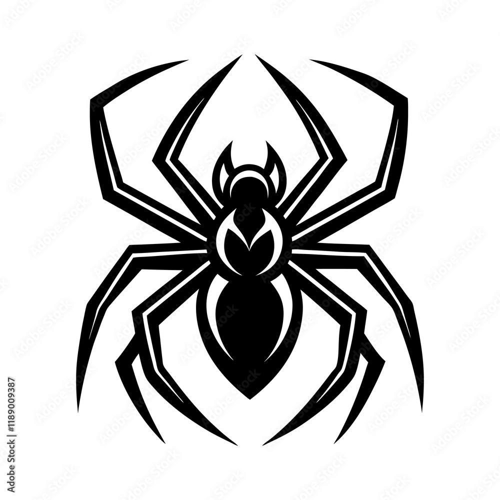 Black Widow Spider mascot logo vector silhouette Black Widow Spider mascot logo vector silhouette