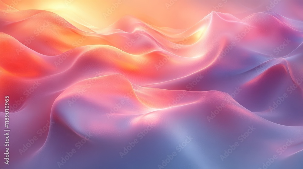 Obraz premium Abstract Background - Flowing Pink, Orange, and Purple Waves