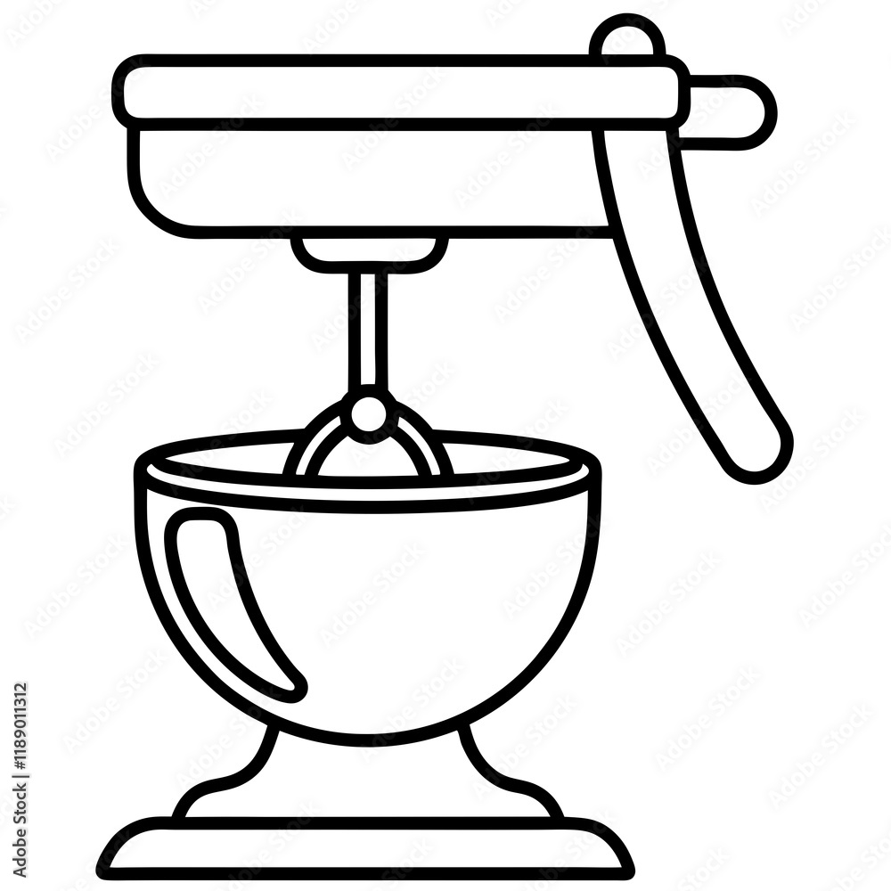 paint mixer line art vector illustration paint mixer line art vector illustration