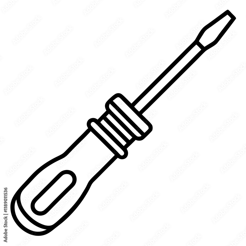 calibrated torque screwdriver line art vector illustration calibrated torque screwdriver line art vector illustration