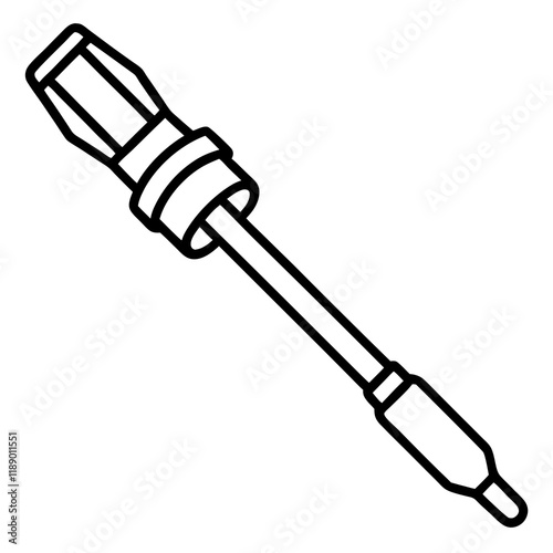 calibrated torque screwdriver  line art vector illustration photo