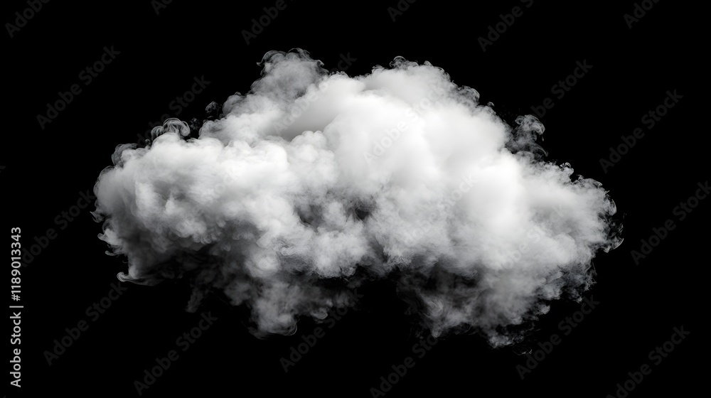 Ethereal Grey Smoke Cloud on Black Background in High Resolution Ethereal Grey Smoke Cloud on Black Background in High Resolution