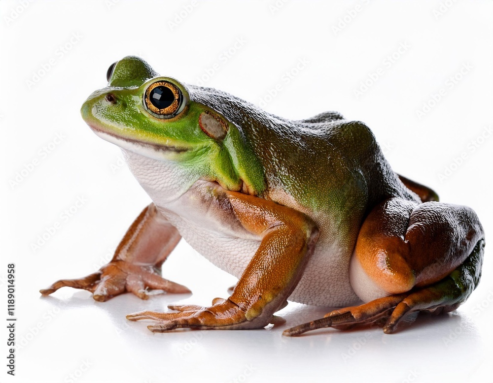 Obraz premium frog on white background