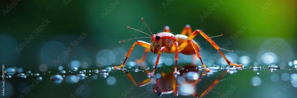 custom made wallpaper toronto digitalDroplets on Water Strider's Back Beads Drip Slowly, drop, aquatic, slow drip