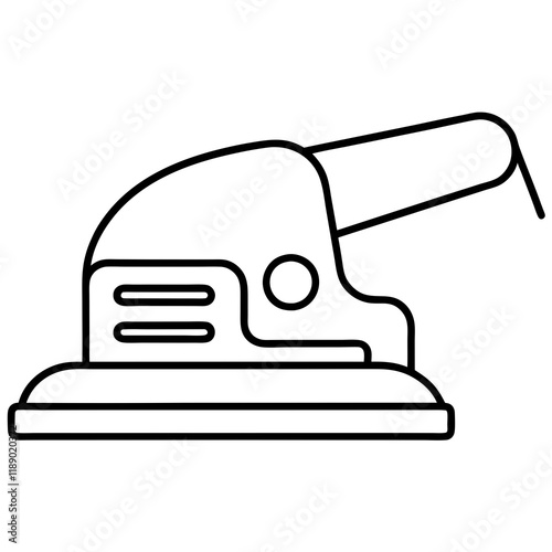  detail sander line art vector illustration