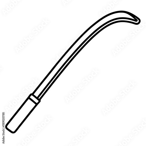  pry bar line art vector illustration