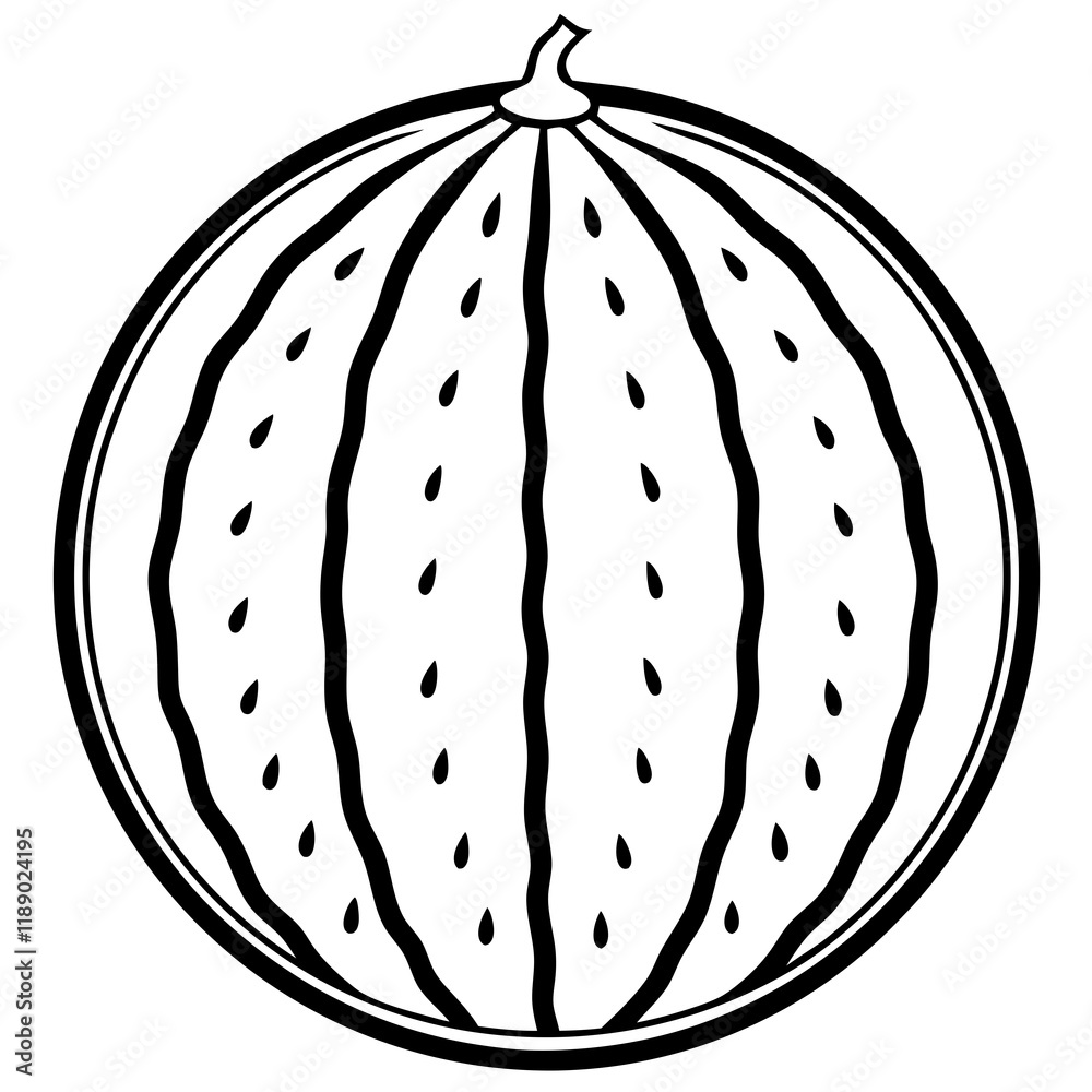 Clean watermelon Outline Vector Clean watermelon Outline Vector