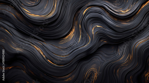 Texture of dark blackwood background with close-up pattern of eben or grenadil wood. Blazewood. Illustration photo