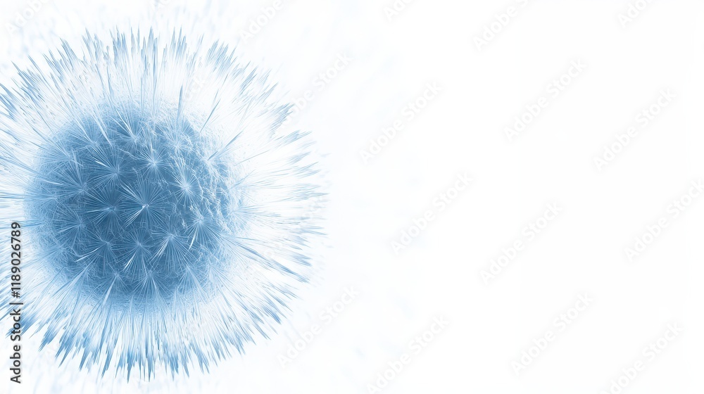 Naklejka premium Abstract Dandelion Seed Head Closeup Photography: A Study in Texture and Light