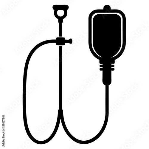  hemodialysis catheter silhouette vector illustration