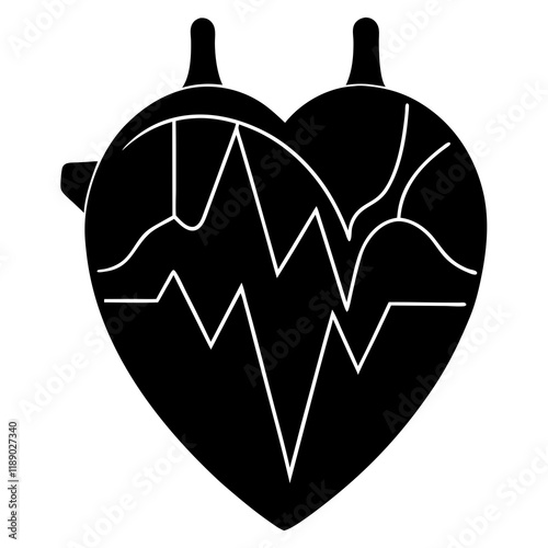 pacemaker  silhouette vector illustration
