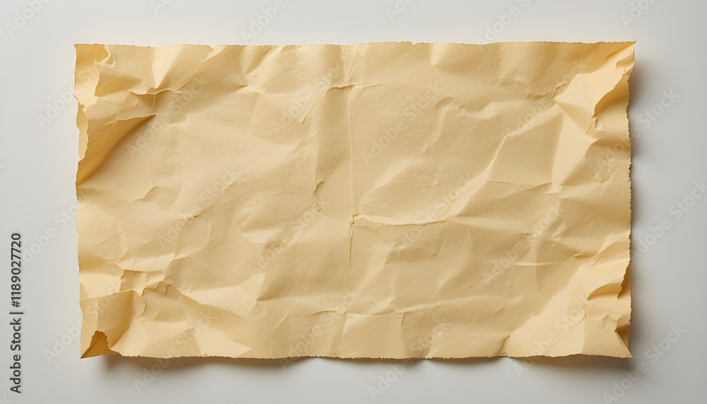 Obraz premium Wrinkled Beige Paper Texture Background