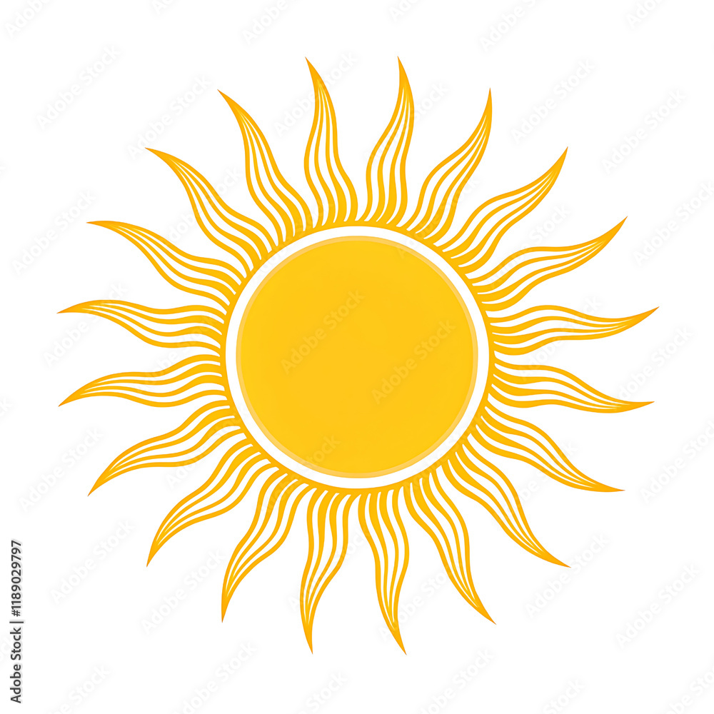 yellow sun illustration isolated on transparent background yellow sun illustration isolated on transparent background